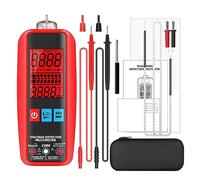 Multímetro Digital Automático Inteligente Multiprobador Amperímetro VFC Corriente Condensador Ohm Electricista Tester Herramientas Lectura Rápida Precisa Sencilla(A5 with Bag)