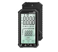 Multímetro digital CA/CC ultraportátil con pantalla LCD, multímetro de verdadero valor eficaz, rango automático, con amperímetro, voltímetro y ohmímetro.(Nero)