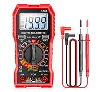 Multímetro digital con 1999 conteos, voltímetro para voltaje CA/CC, corriente continua, resistencia, diodo con gran pantalla LCD y soporte plegable, comprobador de voltaje para electricistas