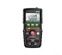 Multímetro digital de rango automático AC/DC Voltaje Probador de resistencia de corriente con LCD | ABS/silicona, detección NCV, portátil para inspección eléctrica y reparación (negro)