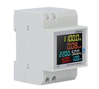 Multímetro Digital de Visualización LCD, Medidor Multifuncional de Fase Única, Corriente AC 0-100A, Voltaje 250V - 450V - Montaje en Riel, Alta Precisión, Uso Industrial y Domé