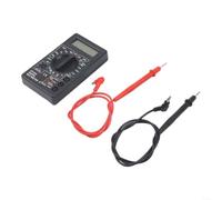 Multímetro digital DT832 con pantalla LCD, voltímetro amperímetro ohmímetro para prueba de transistor de diodos de resistencia, práctico medidor para electricistas y estudiantes (sin ella)