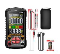 Multímetro digital inteligente de 625 A, voltímetro recargable de 1000 V CA CC con detección NCV, pantalla grande a color para electricistas y herramientas de prueba de bricolaje