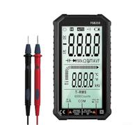 Multímetro digital inteligente de rango automático de pantalla de 4.7 pulgadas Detector NCV para CA DC Tensión Resistencia de corriente Capacitancia Prueba de temperatura Kit eléctrico Rojo Negro