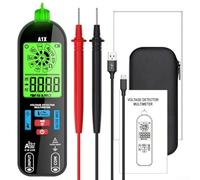 Multímetro digital inteligente de rango automático para electricistas con carga USB, batería integrada de 400 mAh A1X para pruebas de voltaje de CA CC