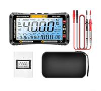 Multímetro digital inteligente multifuncional 3 en 1, multímetro 613 con pantalla de calendario, probador de rango automático para pruebas eléctricas, resistencia a la corriente de voltaje (negro)