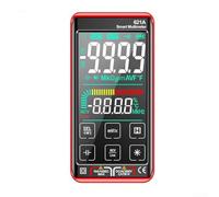 Multímetro digital inteligente recargable 621A con pantalla táctil y 9999 cuentas para mediciones eléctricas y tareas de bricolaje (rojo)