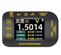 Multímetro digital inteligente recargable con verdadero valor eficaz (RMS) de 20000 cuentas y voltaje de 1000 V CC y CA, mini multímetro LCD a color.