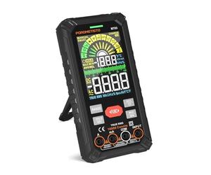 Multímetro digital inteligente recargable MT03, verdadero valor eficaz, 9999 cuentas, 1000 V, 10 A, CC, CA, voltaje y corriente, pantalla LCD a color