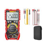 Multímetro Digital Inteligente SZ20 De 25000 Cuentas Con Rango Manual. Medidor De Resistencia, Voltaje, Corriente Y Tensión CA/CC. Multímetro. Probador De Óhmetros.(SZ20 Red)