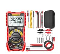 Multímetro Digital Inteligente SZ20 De 25000 Cuentas Con Rango Manual. Medidor De Resistencia, Voltaje, Corriente Y Tensión CA/CC. Multímetro. Probador De Óhmetros.(SZ20 Red PRO)