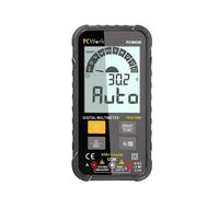 PCWork Mini multímetro digital PCW02B, multímetro inteligente, pantalla grande, True RMS, rango automático, 6000 contadores, CAT 3 600 V, medidor de corriente, medidor de voltaje, comprobador de