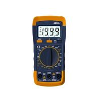 Multímetro digital LCD A830L, voltaje CA/CC, diodo, frecuencia, comprobador de corriente, pantalla luminosa con función de zumbador.(Black)