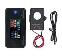 Multímetro digital LCD Pantalla de energía Probador AC Voltaje de corriente Medidor de temperatura de potencia con CT 7 en 1 Medidor de energía multifuncional para empresas de