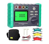 Multímetro digital, Medidores De Resistencia, Probador Puesta A Tierra Digital Medidor Voltaje Engranajes Múltiples Voltímetro Megóhmetro,para coches(DY4100A 1Set)