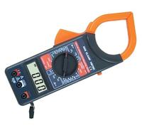 Multímetro digital - multímetro de pinza con pantalla LCD, mediciones de corriente y voltaje, funciones de continuidad, diseño compacto y portátil. #