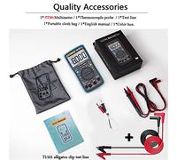 Multímetro digital, Multímetro digital 8000 High Precision True RMS RANGO AUTOMÁTICO AMMETER VOLTÍMER SMART Capacitor Temperatura NCV OHM HEA TESTER(ZT301 With T1101)