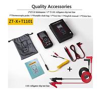 Multímetro digital, Multímetro digital Bside ZT-X 102A 9999 T-RMS RANGO AUTO EBTN DC CA Voltímetro AMMETER Capacitor Ohm Tester MEJOR QUE ANENG Q1(ZT X With T1101)
