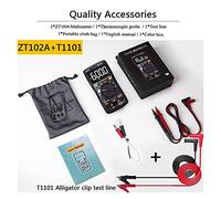 Multímetro digital, Multímetro digital Bside ZT-X 102A 9999 T-RMS RANGO AUTO EBTN DC CA Voltímetro AMMETER Capacitor Ohm Tester MEJOR QUE ANENG Q1(ZT102A With T1101)