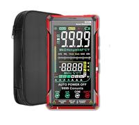 Multímetro digital, Multímetro digital inteligente con rango automático, voltaje CA RMS verdadero, 9999 cuentas, resistencia, ohmios, capacitancia, Hz, comprobador de medidor
