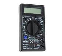 Multímetro Digital - Multímetro Digital LCD Portátil Con Batería De 9 V Multifuncional | Amp Volt Ohm Tester Voltímetro Ohmímetro Medidor | Amperímetro Digital De Alta Precisión (negro)
