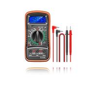 Multímetro Digital Profesional, Polimetro Digital con Pantalla Retroiluminada, Voltimetro Portátil y Resistente, Multifunción para Hogar y Taller, Manual en Español