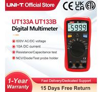 UNI-T Multímetro digital de mano UT133B – 600 V AC/DC, 10 A