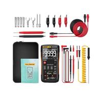 Multímetro digital Q1 9999, probador analógico, multímetro profesional True RMS, probador de transistores y condensadores for proyectos de bricolaje, medidor NCV, medidor LCR(Q1 Orange Pro)