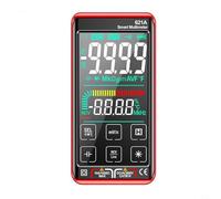 Multímetro digital recargable, Multímetro inteligente de pantalla táctil, detector de voltaje NCV, identificador de cable vivo, multímetro de cuentas 9999 (rojo)