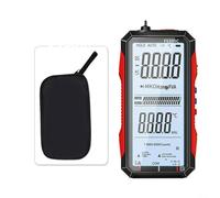 Multímetro digital recargable USB-C, verdadero RMS, 6000 unidades, mide voltaje y corriente CA/CC, capacitancia, resistencia, frecuencia, continuidad, gran pantalla retroiluminada (FS899C + caja de