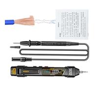 Multímetro digital tipo bolígrafo - Probador portátil de voltaje y corriente con pantalla LCD retroiluminada, chip inteligente y precisión de detección confiable | Herramienta de medición eléctrica