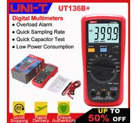 Multímetro Digital UNI-T UT136B + UT136C + Plus, 1000V, 10A, apagado automático, voltaje CA CC, corriente, diodo de ohmios, prueba de temperatura UT136C Plus
