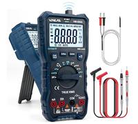 Multímetro digital VENLAB, Polimetro TRMS 6000 cuentas,Voltimetro, Mide Voltaje y Corriente CC/CA, Resistencia, Diodo, Continuidad, Ciclo de trabajo, Capacitancia y Temperatura, VM-600A