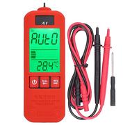 Multímetro digital y detector de voltaje con pantalla LCD - Pluma de prueba de reconocimiento automático para identificación de línea neutra viva y medición de voltaje CA -