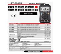 Multímetro Digital ZT300AB De 6000 Cuentas Con Medición Automática/manual De Voltaje Y Corriente CA/CC