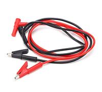 Multímetro Línea de prueba Clip Enchufe Cable Coche Diagnóstico Pruebas Robusto Flexible Antideslizante Latón PA Rojo Negro 2.4in 0.2in 1m Laboratorios de Física Escuelas