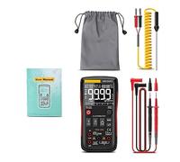 Multímetros Multímetro Digital 9999 Probador Analógico True RMS Multímetro Profesional DIY Transistor Capacitor NCV Testers Medidor Lcr(Q1 Red min)