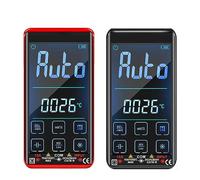 Multímetros Multímetro Digital Recargable Pantalla Táctil Multímetro Inteligente Automático 9999 Recuento Multímetro Amperímetro Probador De Transistores(2Pcs Red Black Set)