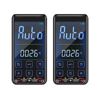 Multímetros Multímetro Táctil Automático Multímetro Digital Inteligente Electricista Profesional Ohm Capacitancia 10A AC DC Multímetro(2Pcs Touch Black)