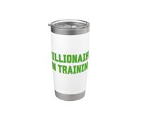Multimillonario En Formación Rico Éxito Hustle Emprendedor Vaso térmico de acero inoxidable de doble pared