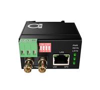 MultiMode ST 850nm Mini Size DIN Rail Mount Industrial Type-Universal Gigabit 1000Base-SX y Fast Ethernet 100Base-SX - Convertidor de medios de fibra óptica - Puerto UTP autosensing 10/100/1000 Mbps