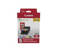 Canon + 10x15 cm Fotopapier 50 Blatt Value Pack negro / cian / magenta / amarillo Original CLI-551 XL