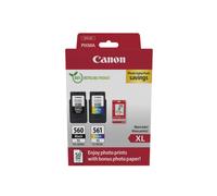 Canon + 10x15 cm Fotopapier 50 Blatt Value Pack negro / varios colores Original PG-560XL+CL-561XL