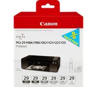 Multipack de 6 cartucho de tinta Canon PGI-29 MBK/PBK/DGY/GY/LGY/CO