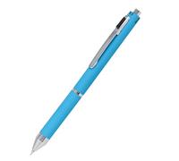Multipen 4 en 1 | bolígrafo y lápiz | bolígrafo multifunción de metal I 3 x minas de bolígrafo en azul, negro y rojo, 1 x mina portaminas, incluye goma de borrar, color azul