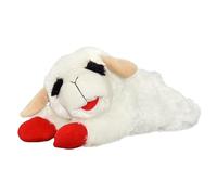 Multipet 16 pulgadas Lamb Chop Love Heartbeart Comfort & Anxiety Relief Companion Artículo con dispositivo de latido de corazón alimentado por batería de plástico que simula el latido del corazón para