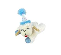 Multipet - Chuleta de cordero con sombrero de cumpleaños, juguete para gatos con hierba gatera, 4 pulgadas, azul