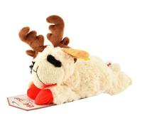 MULTIPET Holiday Lamb Chop con Cuernos de Reno de Peluche para Perros (Cordero acostado de 10.5 Pulgadas), Todos los tamaños de Raza