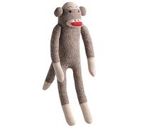 Multipet Sock Monkey - Juguete de Peluche para Perros, Razas pequeñas, Medianas y Grandes