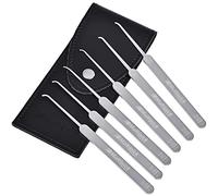 MULTIPICK ELITE 6 Hook Set profesional de ganzúas - [6 Piezas | 0,5 mm] Made in Germany - Ganzua Lockpicking - Kit cerrajero para abrir puertas - Herramienta - Accesorios cerraduras - Lockpick